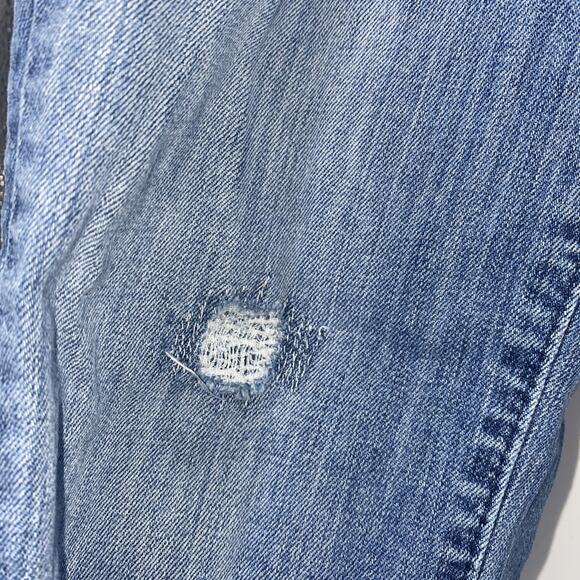 LOFT Modern Skinny Jeans Women's 27/4 Blue Stretch Denim Distressed Low Rise - Picture 2 of 13